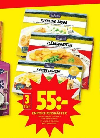 ICA Kvantum Dafgårds Färdigrätter erbjuda