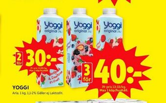 ICA Kvantum Yoggi Yoghurt erbjuda