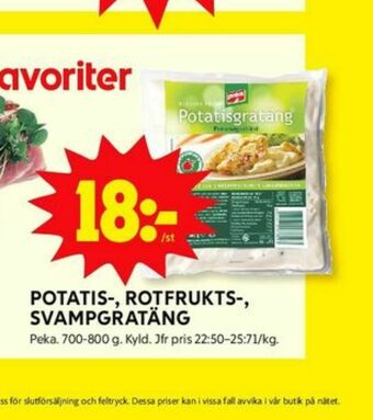 ICA Kvantum Peka Svampgratäng erbjuda