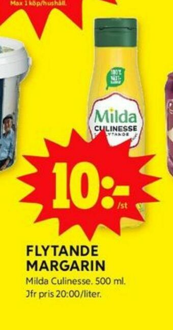 ICA Kvantum Culinesse Margarin flytande erbjuda