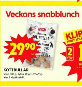 ICA Kvantum Scan Köttbullar erbjuda