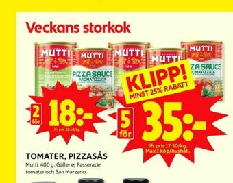 ICA Kvantum Mutti Tomater erbjuda