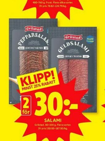 ICA Kvantum Grilstad Salami erbjuda