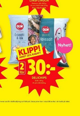 ICA Kvantum OLW Chips erbjuda