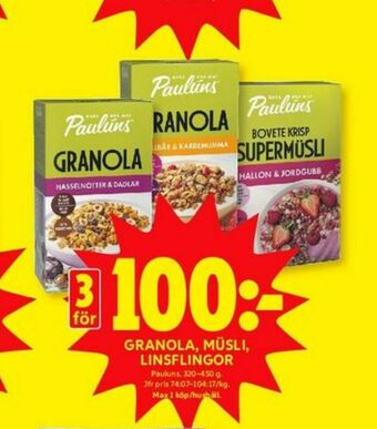 ICA Kvantum Paulùns Granola erbjuda