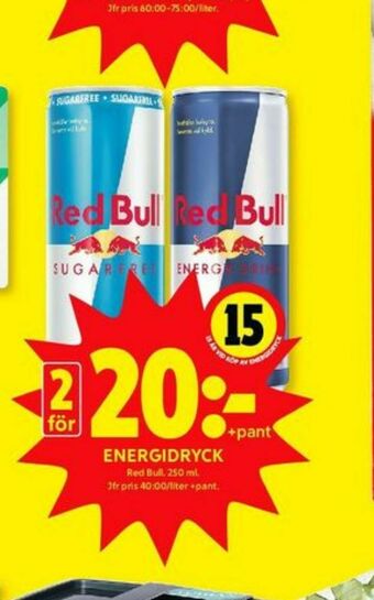 ICA Kvantum Red Bull Energidryck erbjuda