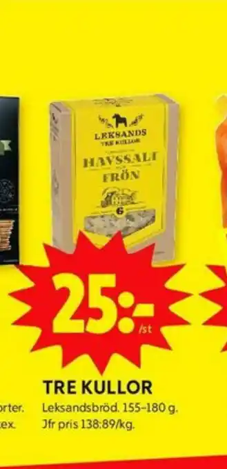 ICA Kvantum Tre Kullor Knäckebröd erbjuda