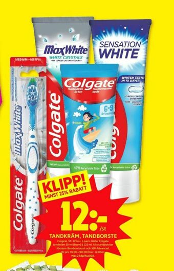 ICA Kvantum Colgate Tandborste erbjuda