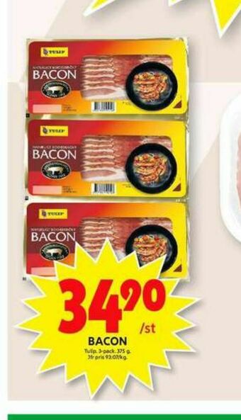 ICA Maxi Tulip Baconskivor erbjuda