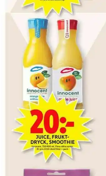 ICA Maxi Innocent Smoothie erbjuda