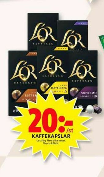 ICA Maxi L Or Kaffekapslar erbjuda