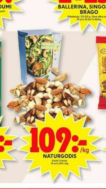 ICA Maxi Exotic Snacks Naturgodis erbjuda
