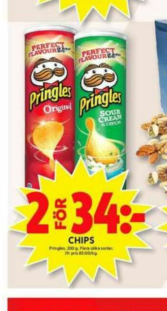 ICA Maxi Pringles Chips erbjuda