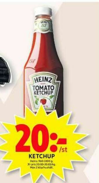 ICA Maxi Heinz Ketchup erbjuda