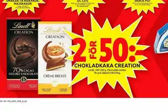 ICA Maxi Lindt Creation Chokladkaka erbjuda