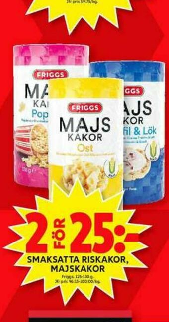 ICA Maxi Friggs Majskakor erbjuda