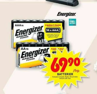 ICA Maxi Energizer Batterier erbjuda