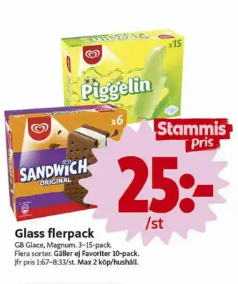 ICA Nära GB Piggelin Glasspinnar erbjuda