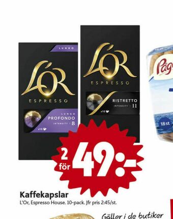 L Or Kaffekapslar