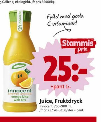 ICA Nära Innocent Fruktdryck erbjuda
