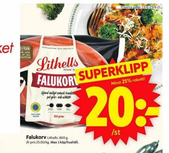 ICA Supermarket Lithells Falukorv erbjuda
