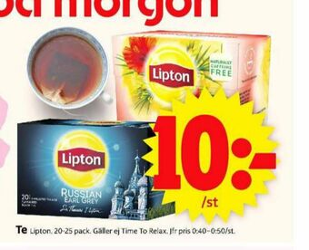 ICA Supermarket Lipton Tepåsar erbjuda