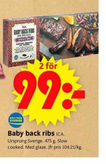ICA Supermarket ICA Spareribs erbjuda
