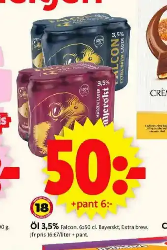 ICA Supermarket Falcon Extra Brew Öl erbjuda