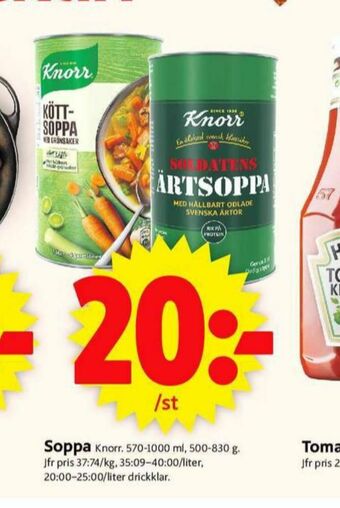 ICA Supermarket Soldatens Ärtsoppa Soppor erbjuda