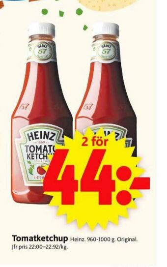 ICA Supermarket Heinz Ketchup erbjuda