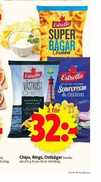 ICA Supermarket Estrella Jordnötsringar erbjuda