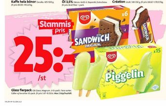 ICA Supermarket GB Magnum Glasspinnar erbjuda