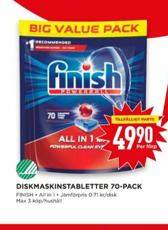 Willys Finish Diskmaskintabs erbjuda