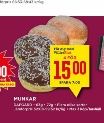 Willys Dafgårds Butiksbakat kaffebröd erbjuda