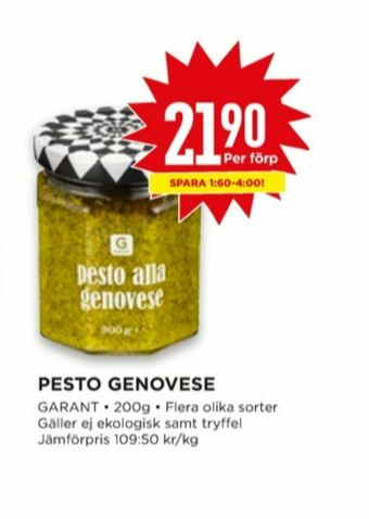 Willys Garant Pesto erbjuda