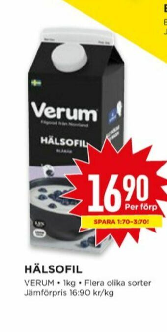 Willys Verum Hälsofil Filmjölk erbjuda