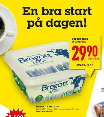 Willys Hemma Bregott Smörvariant erbjuda