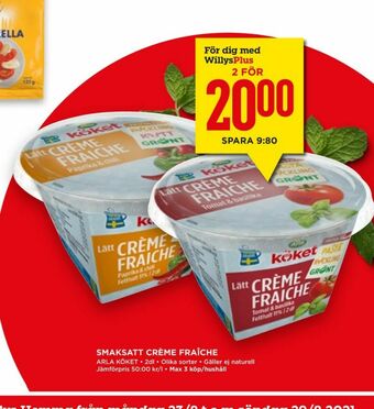 Willys Hemma Arla Köket Crème fraiche erbjuda