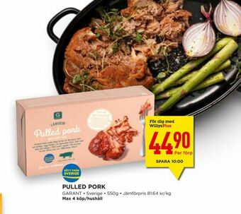 Willys Hemma Garant Pulled Pork erbjuda