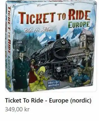 Webhallen TICKET TO RIDE EUROPE ( Nordic) erbjuda