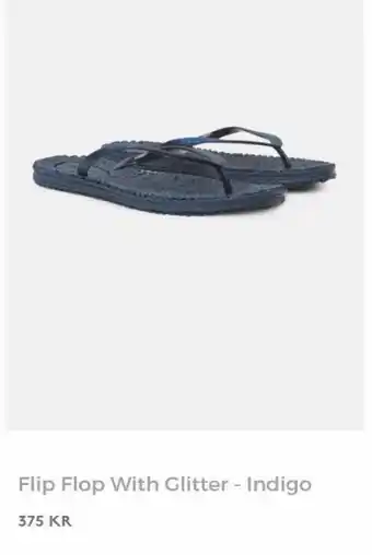 Flip Flop With Glitter - Indigo