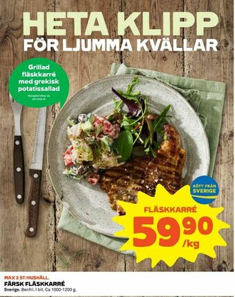 Coop Färsk fläskkarré erbjuda