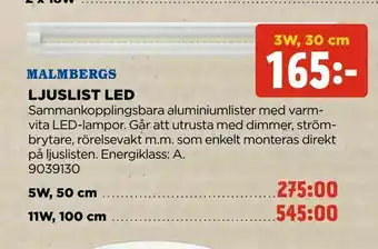 Jem&Fix Ljuslist led erbjuda