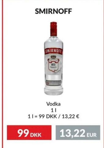Nielsen Discount Smirnoff vodka erbjuda