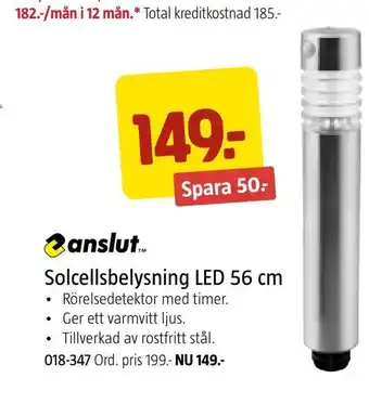 Jula Solcellsbelysning led 56 cm erbjuda