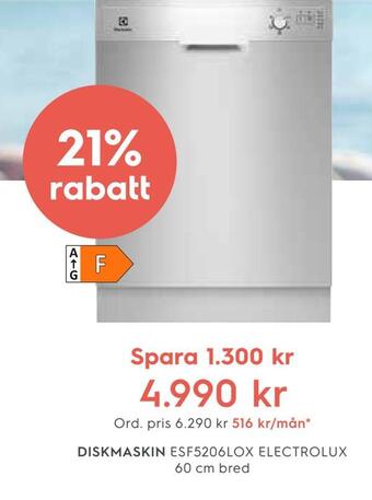 Electrolux Home Diskmaskin erbjuda