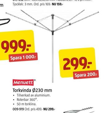 Jula Torkvinda ø230 mm erbjuda