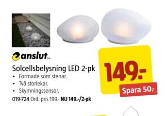 Jula Solcellsbelysning led 2-pk erbjuda