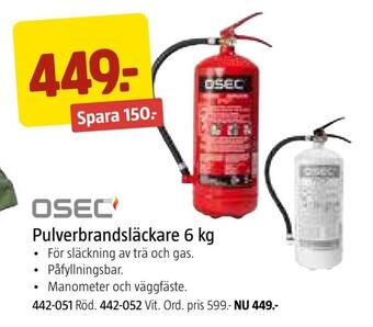 Jula Pulverbrandsläckare 6 kg erbjuda