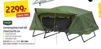 Jula Campingsäng med tält 215x125x110 cm erbjuda